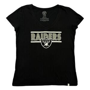 Raider Nation ’47 Brand Black V Neck T Shirt XL 100% Cotton Made in Peru